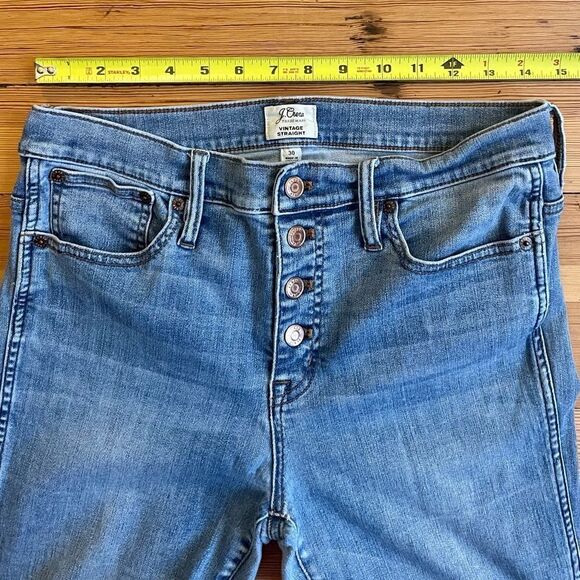 J. Crew vintage straight button front jeans. Size 30. - Picture 6 of 11